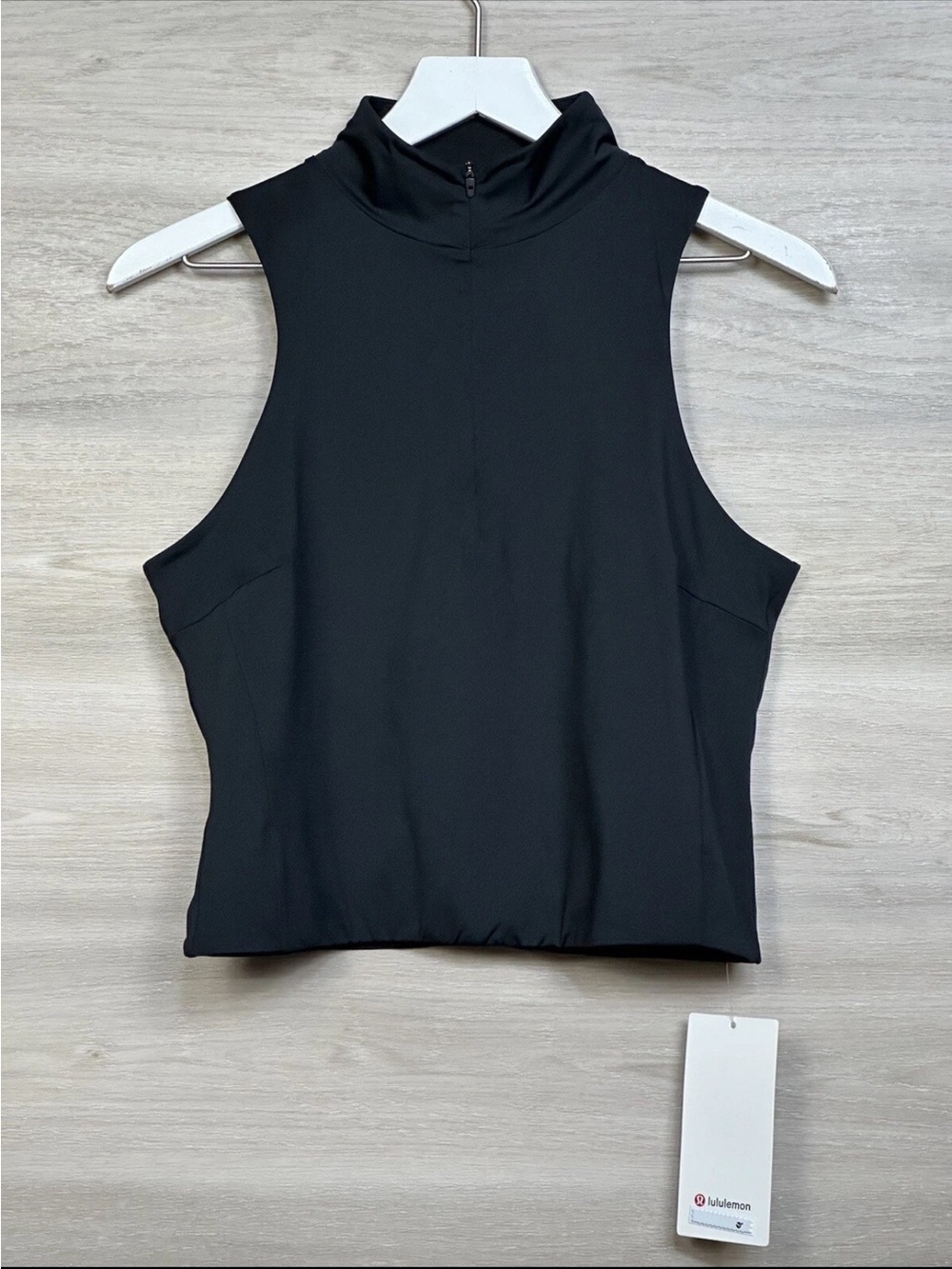 NEW LULULEMON Tight-Fit Lined Half-Zip Tank Top Black 2023 Style W1EADS Small